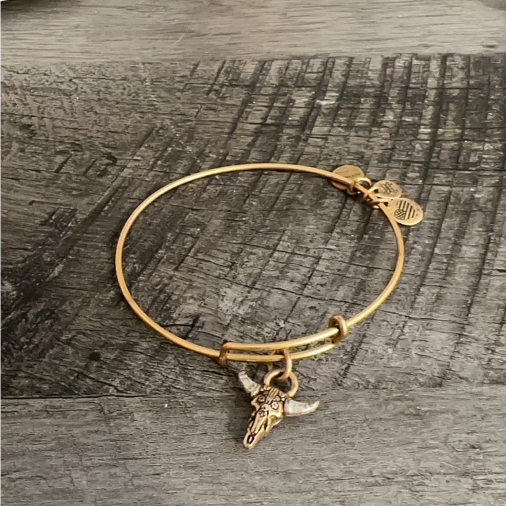 Gold Spirited Skull Alex and Ani Bracelet
